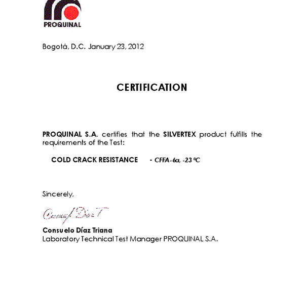 silvertex - odpornosc na pekanie CFFA 6a